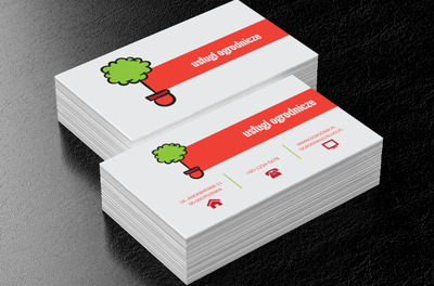 Drzewko w doniczce, Środowisko i Przyroda, Usługi ogrodnicze - Wizytówki Netprint