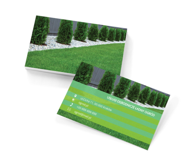 Zielony ogród, Środowisko i Przyroda, Usługi ogrodnicze - Wizytówki Netprint szablony online