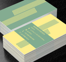 Żółte kreski na zielonym tle, Telekomunikacja i Internet, Grafik komputerowy - Wizytówki Netprint