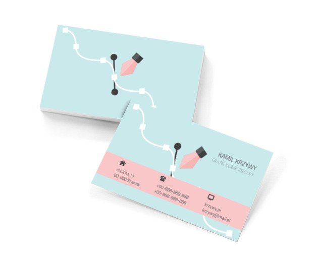 Punkty kontrolne, Telekomunikacja i Internet, Grafik komputerowy - Wizytówki Netprint szablony online