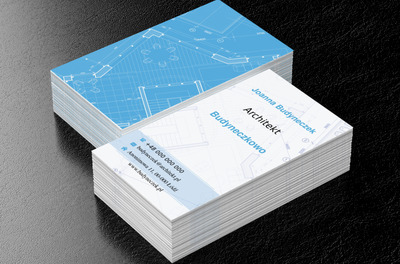 Rzut architektoniczny na białym tle, Budownictwo, Architektura - Wizytówki Netprint