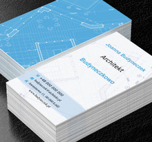 Rzut architektoniczny na białym tle, Budownictwo, Architektura - Wizytówki Netprint