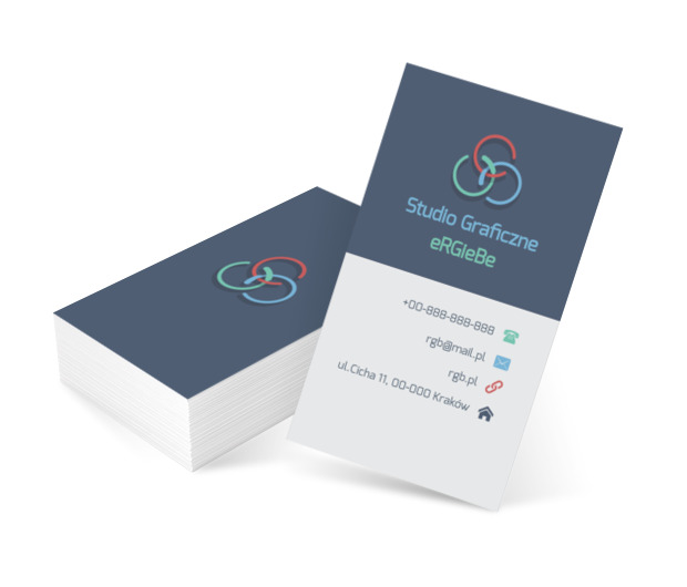 Kółka RGB, Telekomunikacja i Internet, Grafik komputerowy - Wizytówki Netprint szablony online