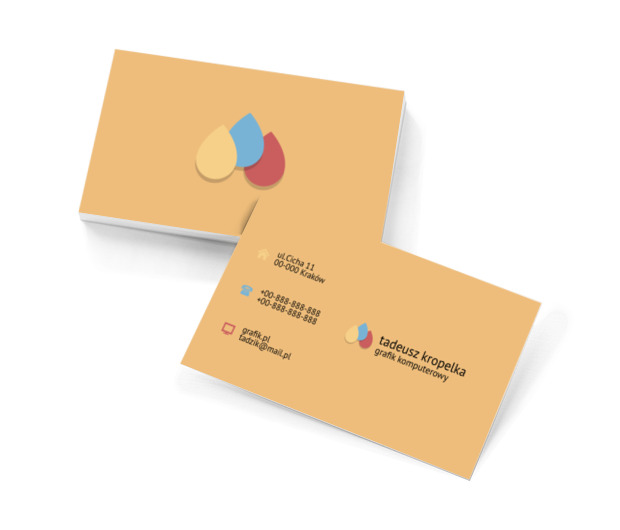 Krople RGB, Telekomunikacja i Internet, Grafik komputerowy - Wizytówki Netprint szablony online