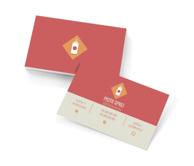 Puszka sprayu, Telekomunikacja i Internet, Grafik komputerowy - Wizytówki Netprint szablony online