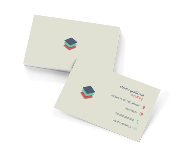 Kolorowe warstwy, Telekomunikacja i Internet, Grafik komputerowy - Wizytówki Netprint szablony online