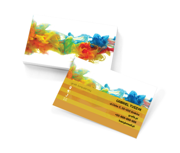 Kolorowy atrament, Telekomunikacja i Internet, Grafik komputerowy - Wizytówki Netprint szablony online