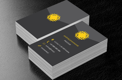 Żółty procesor, Telekomunikacja i Internet, Informatyk - Wizytówki Netprint