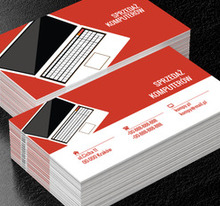 Biały laptop, Telekomunikacja i Internet, Sprzedaż Komputerów - Wizytówki Netprint