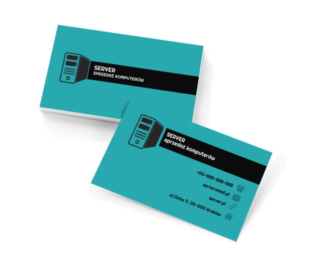 Komputer stacjonarny, Telekomunikacja i Internet, Sprzedaż Komputerów - Wizytówki Netprint szablony online