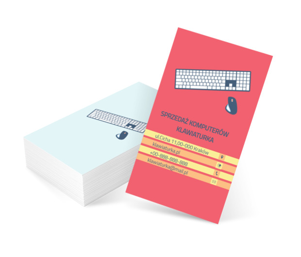 Myszka i klawiatura, Telekomunikacja i Internet, Sprzedaż Komputerów - Wizytówki Netprint szablony online
