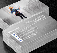 Miasto na szarym tle, Budownictwo, Architektura - Wizytówki Netprint