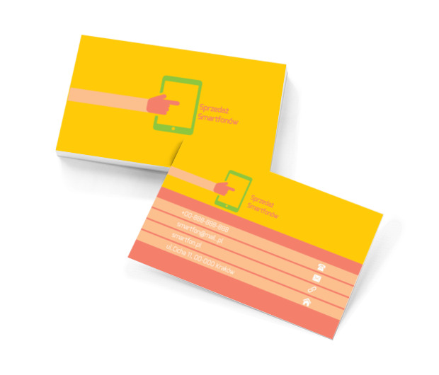 Telefon dotykowy, Telekomunikacja i Internet, Telefony komórkowe / Smartfony - Wizytówki Netprint szablony online