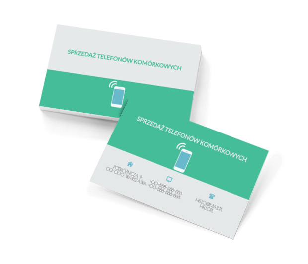 Telefon z wifi, Telekomunikacja i Internet, Telefony komórkowe / Smartfony - Wizytówki Netprint szablony online