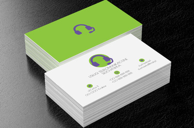 Niebieskie słuchawki, Telekomunikacja i Internet, Usługi telekomunikacyjne - Wizytówki Netprint