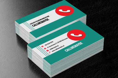 Biała słuchawka, Telekomunikacja i Internet, Usługi telekomunikacyjne - Wizytówki Netprint