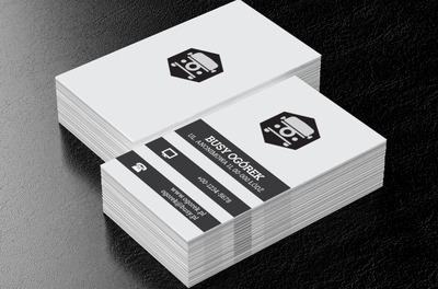 Czarny autobus, Transport, Busy - Wizytówki Netprint