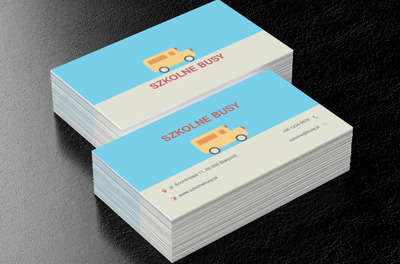 Żółty gimbus, Transport, Busy - Wizytówki Netprint