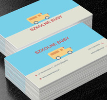 Żółty gimbus, Transport, Busy - Wizytówki Netprint