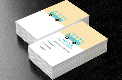 Niebieski autobus, Transport, Przewóz osób - Wizytówki Netprint