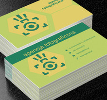 Rysunek aparatu na żółtym tle, Fotografia, Usługi fotograficzne - Wizytówki Netprint