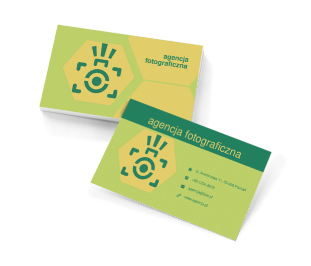 Rysunek aparatu na żółtym tle, Fotografia, Usługi fotograficzne - Wizytówki Netprint szablony online