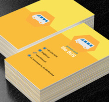 Biały autobus, Transport, Przewóz osób - Wizytówki Netprint