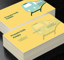 Kolorowy pociąg, Transport, Przewóz osób - Wizytówki Netprint