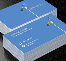 Reflektory na tle nieba, Budownictwo, Oświetlenie - Wizytówki Netprint