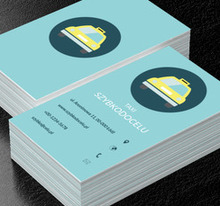 Taxi w granatowym kole, Transport, Taxi - Wizytówki Netprint