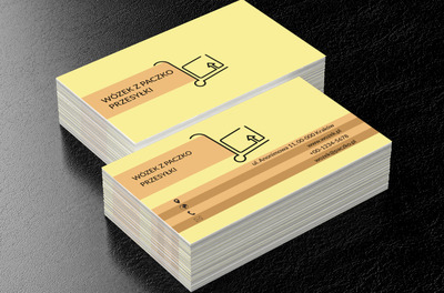 Wózek z paczką, Transport, Transport Towarów - Wizytówki Netprint