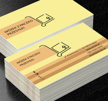 Wózek z paczką, Transport, Transport Towarów - Wizytówki Netprint