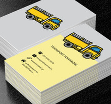 Żółta wywrotka, Transport, Transport Towarów - Wizytówki Netprint