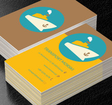 Statek z kotwicą, Transport, Transport Towarów - Wizytówki Netprint