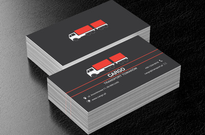 Ciężarówka z naczepa, Transport, Transport Towarów - Wizytówki Netprint