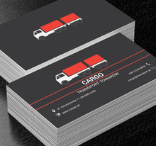 Ciężarówka z naczepa, Transport, Transport Towarów - Wizytówki Netprint
