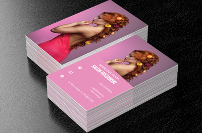 Kwiaty we włosach, Zdrowie i uroda, Salon fryzjerski - Wizytówki Netprint