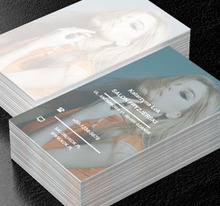 Atrakcyjna kobieta, Zdrowie i uroda, Salon fryzjerski - Wizytówki Netprint