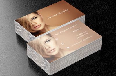 Piękna blondynka, Zdrowie i uroda, Salon fryzjerski - Wizytówki Netprint