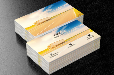 Ciężarówka w trasie, Transport, Transport Towarów - Wizytówki Netprint