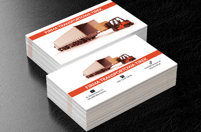 Ciężarówka i wózek widłowy, Transport, Transport Towarów - Wizytówki Netprint