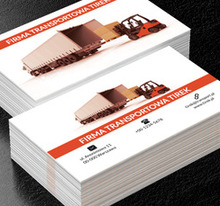 Ciężarówka i wózek widłowy, Transport, Transport Towarów - Wizytówki Netprint