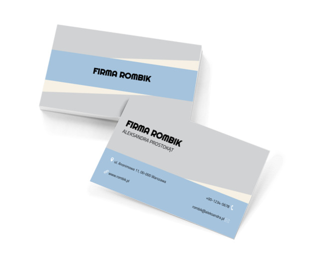 Odcienie niebieskiego, Motywy, Uniwersalne - Wizytówki Netprint szablony online