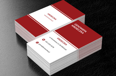 Czerwień i biel, Motywy, Uniwersalne - Wizytówki Netprint