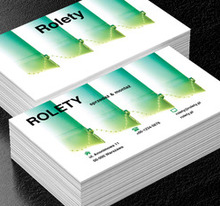 Zielone rolety na białym tle, Budownictwo, Rolety - Wizytówki Netprint