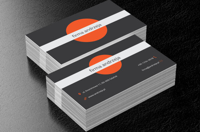 Pomarańczowe kółko, Motywy, Uniwersalne - Wizytówki Netprint