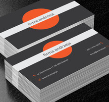 Pomarańczowe kółko, Motywy, Uniwersalne - Wizytówki Netprint