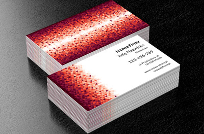 Czerwone mozaikowanie, Motywy, Tła i tekstury - Wizytówki Netprint