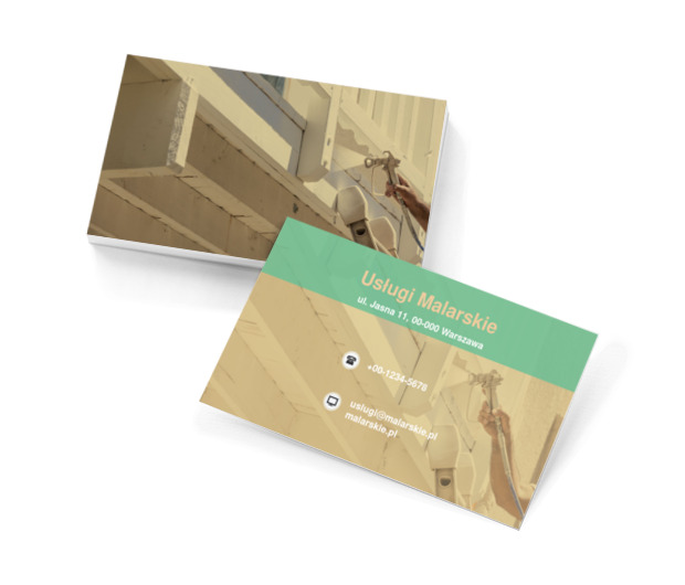 Profesjonalny malarz, Budownictwo, Usługi malarskie - Wizytówki Netprint szablony online