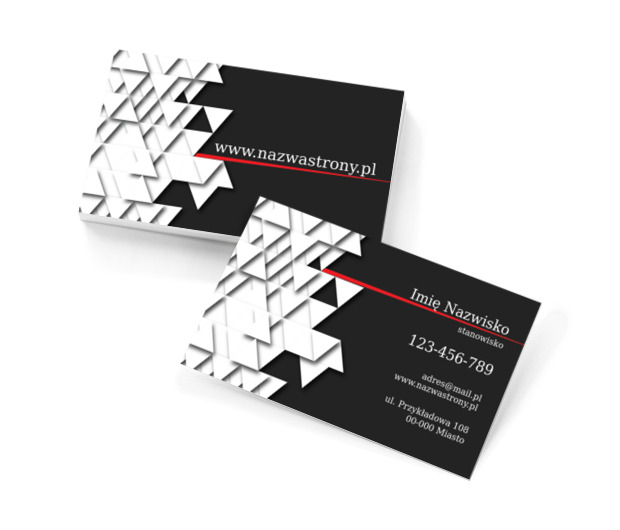 Klasycznie asymetryczne, Motywy, Uniwersalne - Wizytówki Netprint szablony online